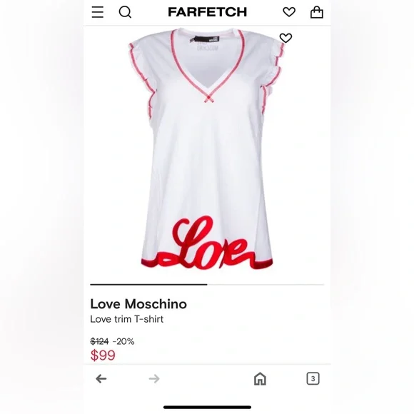LOVE MOSCHINO LOVE TSHIRT w/ tags! - Picture 6 of 9